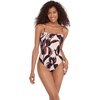 image:imageSteve Madden Womens Bandeau One Piece Swimsuit with Removable StrapsChloette Orchid
