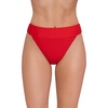 image:imageSteve Madden Womens Banded High Leg High Waist Bikini BottomCherry