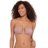 image:imageSteve Madden Womens Cutout Bandeau Bikini Top with Gold BeadsChevron Shine Orchid