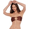 image:imageSteve Madden Womens Cutout Bandeau Bikini Top with Gold BeadsShine Bright Oak Brown