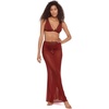 image:imageSteve Madden Womens Mesh Adjustable Tie Front Maxi SkirtMerlot