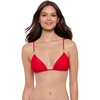 image:imageSteve Madden Womens Over The Shoulder Basic Triangle Bikini TopCherry