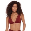 image:imageSteve Madden Womens Over The Shoulder Tall Triangle Bikini Top with StudsMerlot