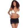 image:imageSteve Madden Womens Ruched Mesh Coverup Mini SkirtBlack