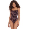 image:imageSteve Madden Womens Square Neck Open Back One Piece SwimsuitStatic Leopard