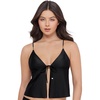 image:imageSteve Madden Womens Tie Front Crop Swim Tankini TopShine Bright Raven