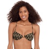 image:imageSteve Madden Womens Underwire Scoop Neck XBack Demi Bikini TopChevron Shine Raven
