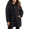 image:imageSteve Madden Womens Winter Coat Long Puffer Jacket Heavyweight Parka  Heavyweight Insulated Quilted Fleece Warmth Windproof Longline Coverage Zip Pockets Removable Hood for Cold Weather WearBlack