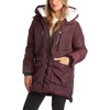 image:imageSteve Madden Womens Winter Jacket Midlength Puffer Parka Coat Sherpa Hood  Insulated Quilted Warm Cozy Faux Sherpa Hood Heavyweight Warmth ZIP Pockets Adjustable Side Zippers Cold Weather ReadyMerlot