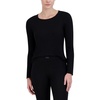 image:imageSteve Madden Womens Womens Ribbed LongSleeve Sleep TeeNight ShirtBlack