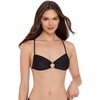 image:imageSteve Madden Womens XBack Ring Front Swim Bralette TopShine Bright Raven
