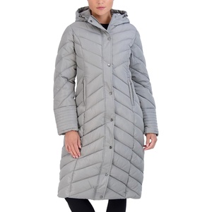 image:imageMadden Girl Womens Maxi Puffer Winter Coats  Long Quilted Jackets for Women Weather Resistant Puffer Parka Hooded Jacket  Weather Resistant Full Length Warmth Zipper and Button Closure Cozy Insulated Hood Zip Pockets Cold Weather ReadyTitanium