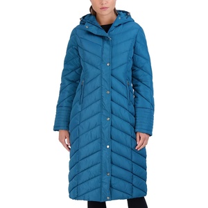 image:imageMadden Girl Womens Maxi Puffer Winter Coats  Long Quilted Jackets for Women Weather Resistant Puffer Parka Hooded Jacket  Weather Resistant Full Length Warmth Zipper and Button Closure Cozy Insulated Hood Zip Pockets Cold Weather ReadyPeacock