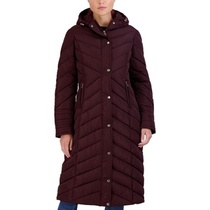 image:imageMadden Girl Womens Maxi Puffer Winter Coats  Long Quilted Jackets for Women Weather Resistant Puffer Parka Hooded Jacket  Weather Resistant Full Length Warmth Zipper and Button Closure Cozy Insulated Hood Zip Pockets Cold Weather ReadyMerlot