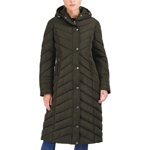 image:imageMadden Girl Womens Maxi Puffer Winter Coats  Long Quilted Jackets for Women Weather Resistant Puffer Parka Hooded Jacket  Weather Resistant Full Length Warmth Zipper and Button Closure Cozy Insulated Hood Zip Pockets Cold Weather ReadyOlive