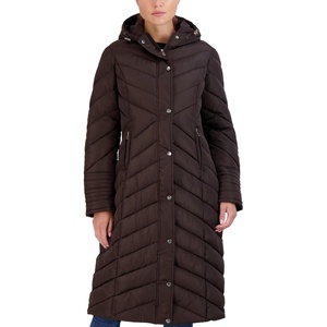 image:imageMadden Girl Womens Maxi Puffer Winter Coats  Long Quilted Jackets for Women Weather Resistant Puffer Parka Hooded Jacket  Weather Resistant Full Length Warmth Zipper and Button Closure Cozy Insulated Hood Zip Pockets Cold Weather ReadyChocolate