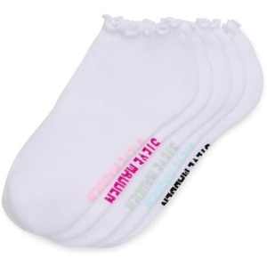 image:imageSTEVE MADDEN WOMENS 5PK RUFFLE CUFF SOLID LOW CUT HALF CUSHION WHITE VALUE PACK OF 5 SOCK SIZE 911 FITS SHOE SIZE 510