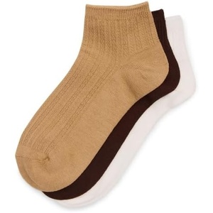 image:imageSteve Madden 3PK PEBBLE CABLE QUARTER TAN 3PK 911