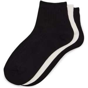 image:imageSteve Madden Womens 3pk Pebble Cable QuarterBlack