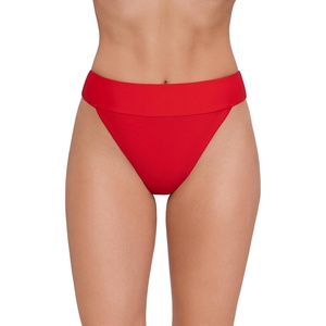 image:imageSteve Madden Womens Banded High Leg High Waist Bikini BottomCherry