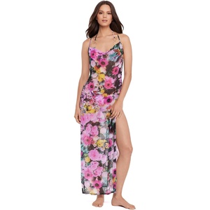 image:imageSteve Madden Womens Mesh Cowl Neck Coverup Maxi Dress with High SlitsDazy Fields