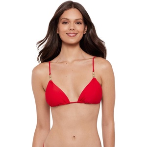 image:imageSteve Madden Womens Over The Shoulder Basic Triangle Bikini TopCherry