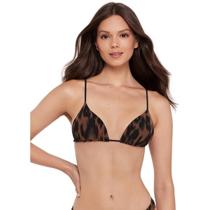 image:imageSteve Madden Womens Over The Shoulder Basic Triangle Bikini TopStatic Leopard