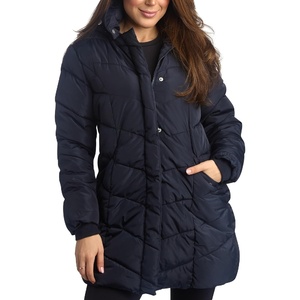 image:imageSteve Madden Womens Winter Coat Long Puffer Jacket Heavyweight Parka  Heavyweight Insulated Quilted Fleece Warmth Windproof Longline Coverage Zip Pockets Removable Hood for Cold Weather WearNavy