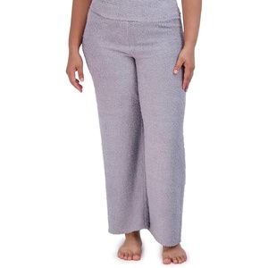 image:imageSteve Madden Womens Womens Fuzzy WideLeg Chenille Sleep Pants Cozy Pajama BottomsLilac