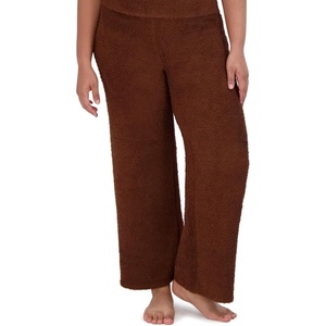 image:imageSteve Madden Womens Womens Fuzzy WideLeg Chenille Sleep Pants Cozy Pajama BottomsTiramisu