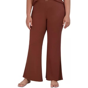 image:imageSteve Madden Womens Womens Ribbed FlareLeg Sleep PantsTiramisu