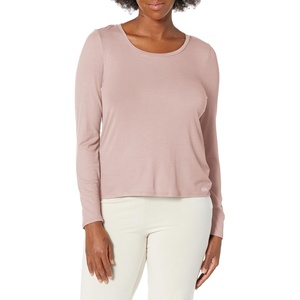 image:imageSteve Madden Womens Womens Ribbed LongSleeve Sleep TeeNight ShirtBark
