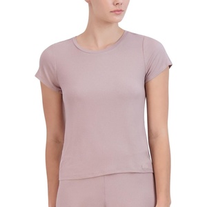image:imageSteve Madden Womens Womens Ribbed ShortSleeve Sleep TeeBark