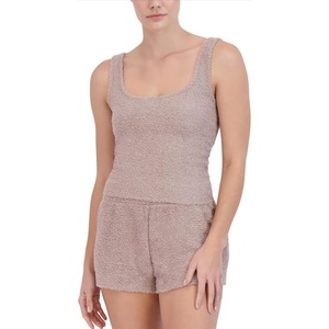 image:imageSteve Madden Womens Womens ScoopNeck Chenille Sleep Tank TopBark