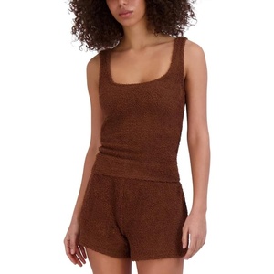 image:imageSteve Madden Womens Womens ScoopNeck Chenille Sleep Tank TopTiramisu