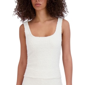 image:imageSteve Madden Womens Womens ScoopNeck Chenille Sleep Tank TopWhite