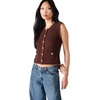 image:imageSteve Madden Womens Aliya Sweater VestChocolate