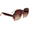 image:imageSteve Madden Womens Barnes Square SunglassesCrystal BrownBrown Gradient