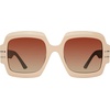 image:imageSteve Madden Womens Barnes Square SunglassesOff WhiteLight Solid Brown
