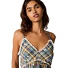 image:imageSteve Madden Womens Bryna Top in Embroidered PlaidBrown Plaid Mix
