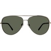 image:imageSteve Madden Womens Dante SunglassesShiny SilverSolid Green