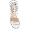 image:imageSteve Madden Womens Exotica Ankle Wrap Stiletto Dress SandalSilver Snake
