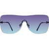 image:imageSteve Madden Womens Female Sunglasses Style Bentley ShieldShiny GoldCrystal BlueBlue Gradient