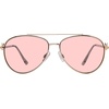 image:imageSteve Madden Womens Harlee SunglassesShiny GoldSolid Plum