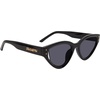 image:imageSteve Madden Womens Koko Cat Eye Sunglasses SunglassesBlackSolid Smoke