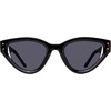 image:imageSteve Madden Womens Koko Cat Eye Sunglasses SunglassesBlackSolid Smoke