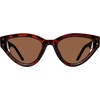 image:imageSteve Madden Womens Koko Cat Eye Sunglasses SunglassesBrownSolid Brown