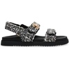 image:imageSteve Madden Womens Mona Black LeatherBlackWhite Multi