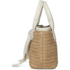 image:imageSteve Madden Womens Steve Madden Boww Mini Straw Top Handle WBowWhite Multi