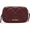 image:imageSteve Madden Womens Steve Madden Daisy Quilted Double Zip CrossbodyWine